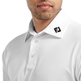 FootJoy Stretch Pique Solid men's polo, white