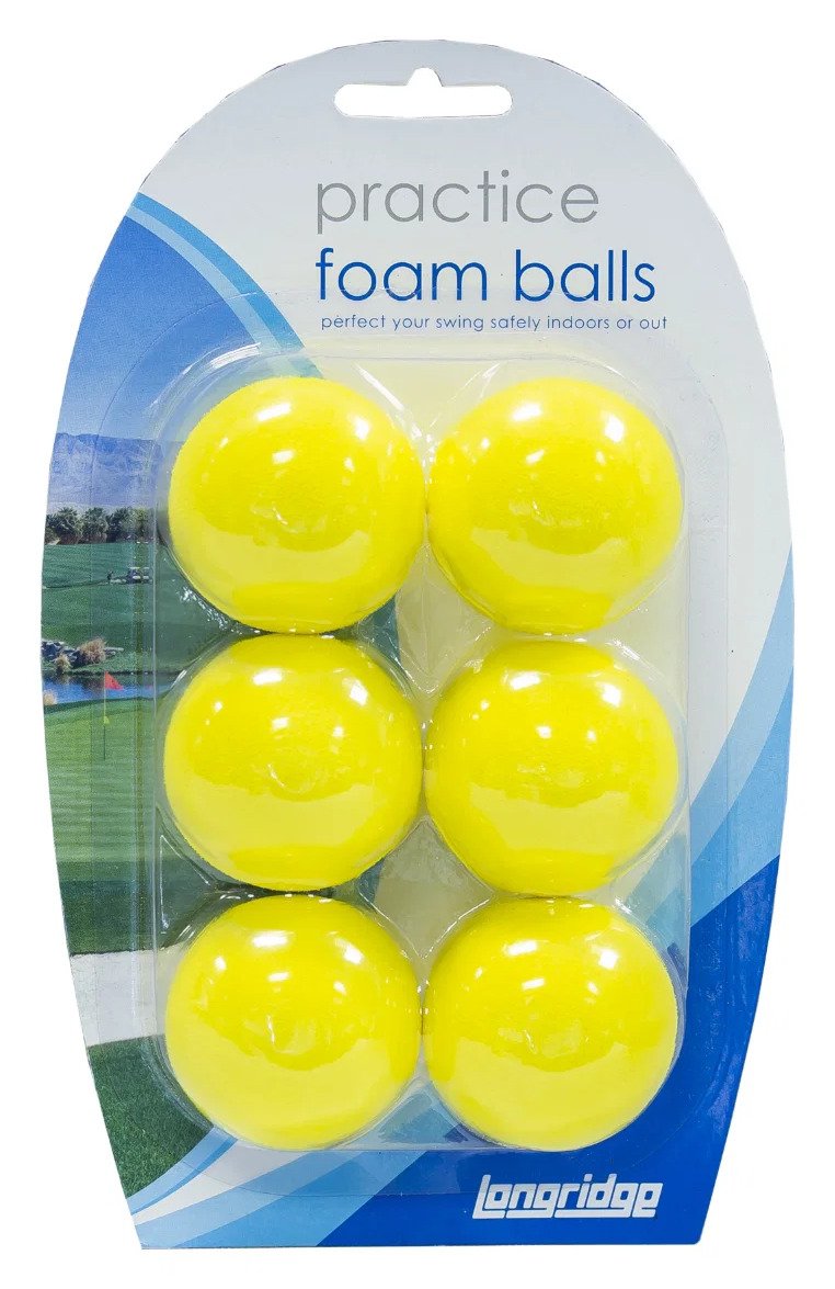 Longridge Yellow Foam Practice golf balls, yellow