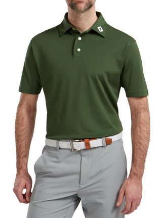 FootJoy Stretch Pique Solid men's polo, olive