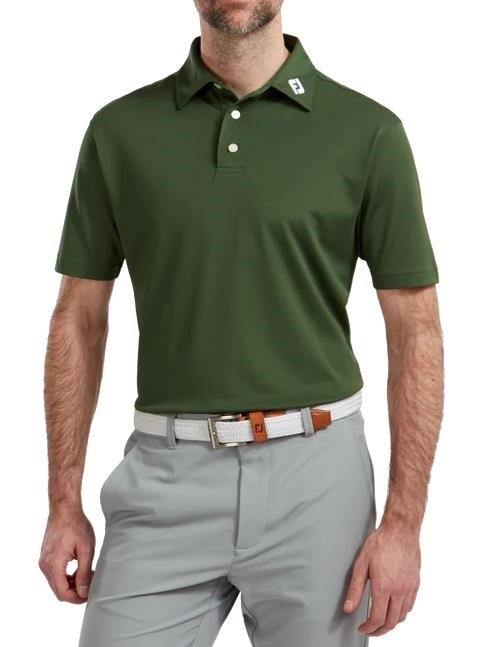 FootJoy Stretch Pique Solid men's polo, olive
