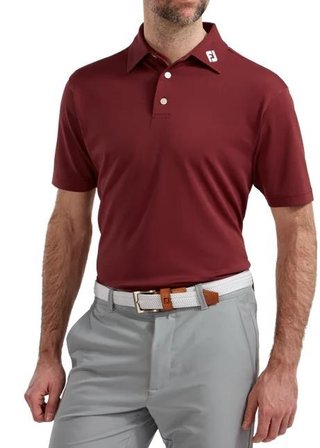 FootJoy Stretch Pique Solid men's polo, maroon