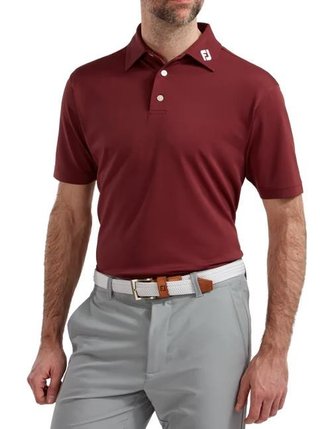 FootJoy Stretch Pique Solid men's polo, maroon