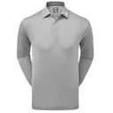 FootJoy Long Sleeve Thermocool Self Athletic Fit men's polo, grey