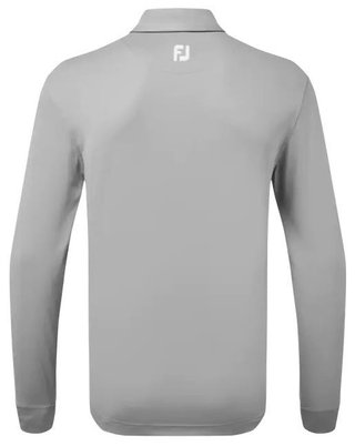 FootJoy Long Sleeve Thermocool Self Athletic Fit men's polo, grey