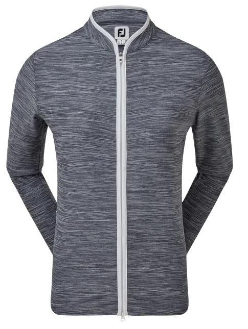 FootJoy Full Zip Space Dye Fleece women's sweatshirt, navy/white