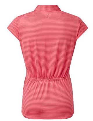 FootJoy Tonal Stripe Lisle women's polo, coral