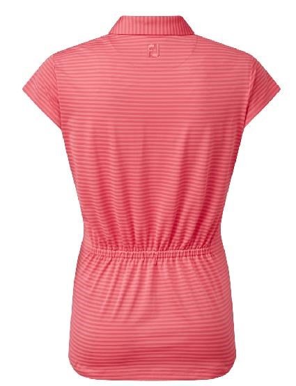 FootJoy Tonal Stripe Lisle women's polo, coral