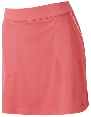 FootJoy Interlock Watercolour Trim women's golf skort, bright coral