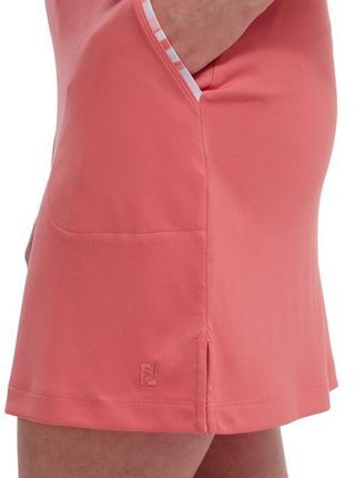 FootJoy Interlock Watercolour Trim women's golf skort, bright coral