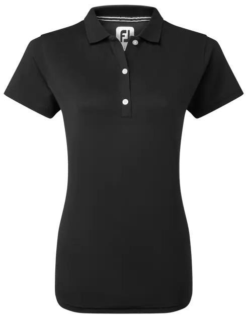 FootJoy Stretch Pique Solid women's polo, black
