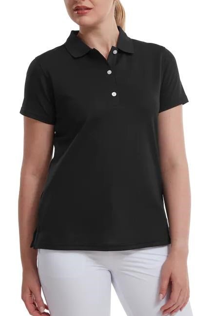 FootJoy Stretch Pique Solid women's polo, black