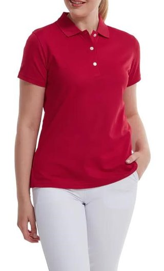FootJoy Stretch Pique Solid women's polo, red