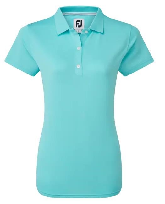 FootJoy Stretch Pique Solid women's polo, aqua