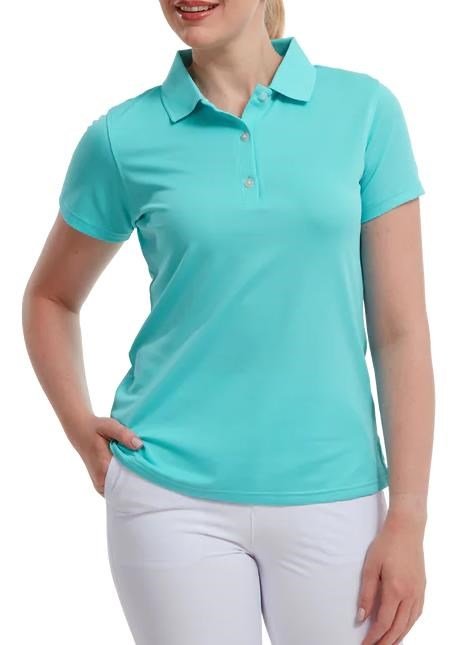 FootJoy Stretch Pique Solid women's polo, aqua