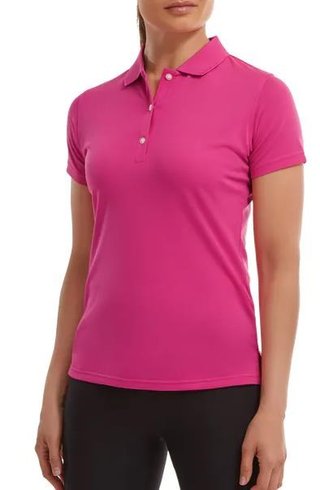 FootJoy Stretch Pique Solid women's polo, heather pink