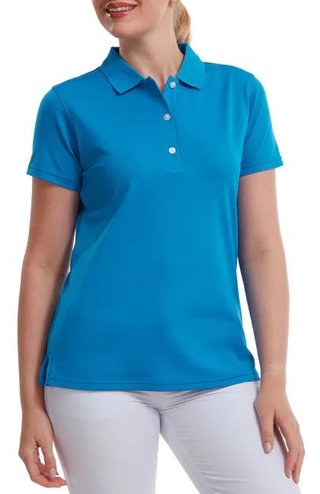 FootJoy Stretch Pique Solid women's polo, cobalt