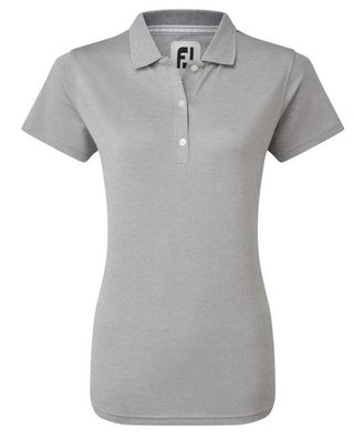 FootJoy Stretch Pique Solid women's polo, heather gray
