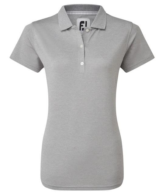 FootJoy Stretch Pique Solid women's polo, heather gray