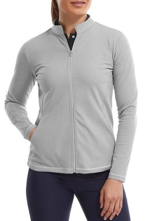 FootJoy Full-Zip Midlayer women's sweatshirt, gray