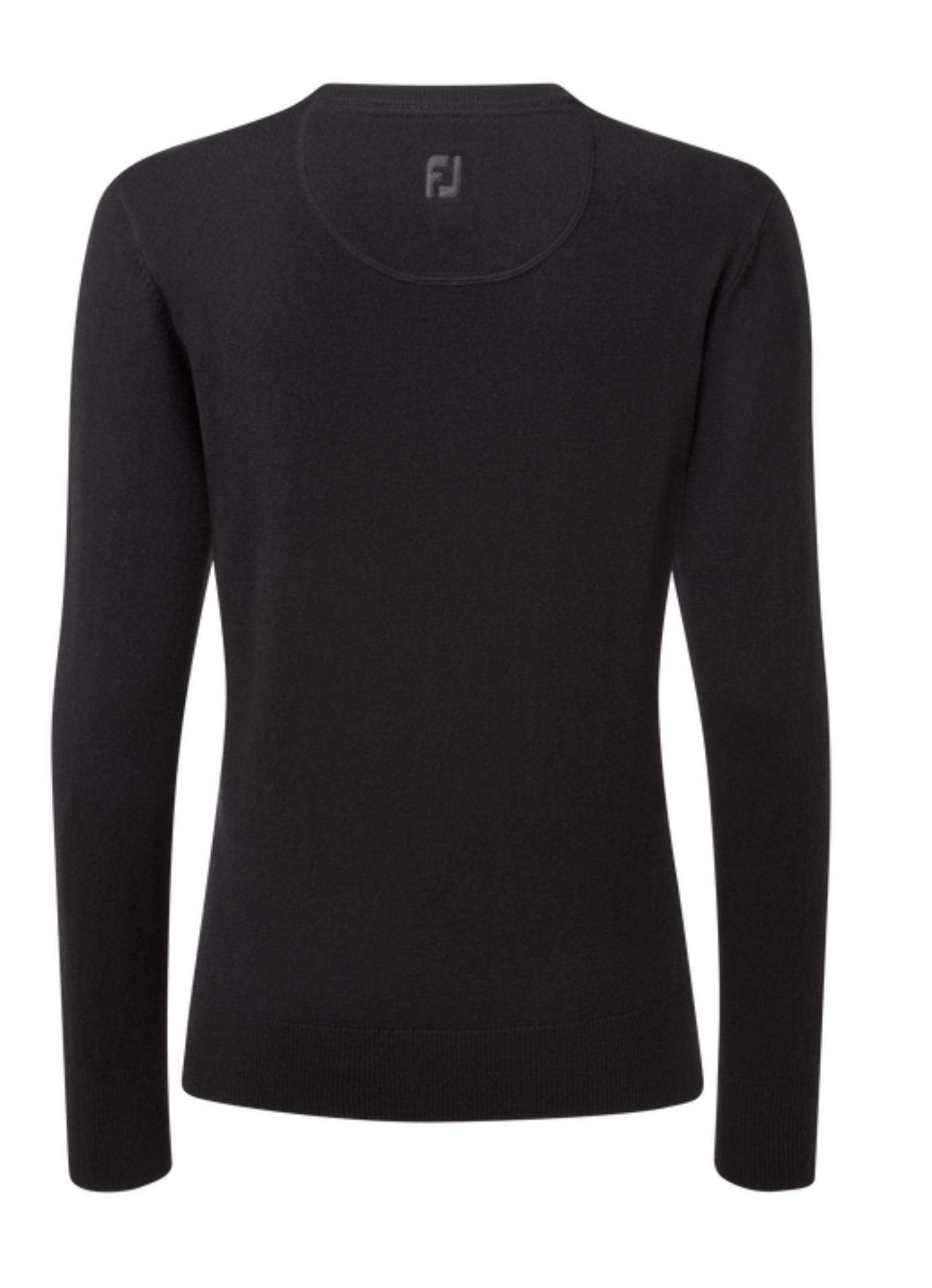 FootJoy Wool Blend V-Neck women's pullover, black