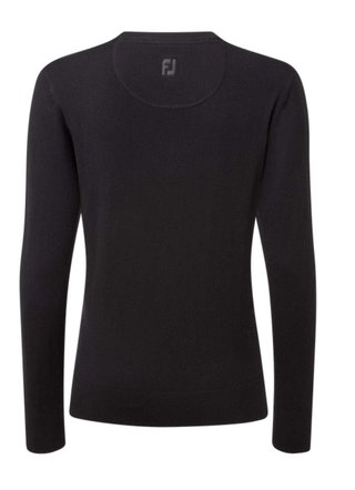 FootJoy Wool Blend V-Neck women's pullover, black