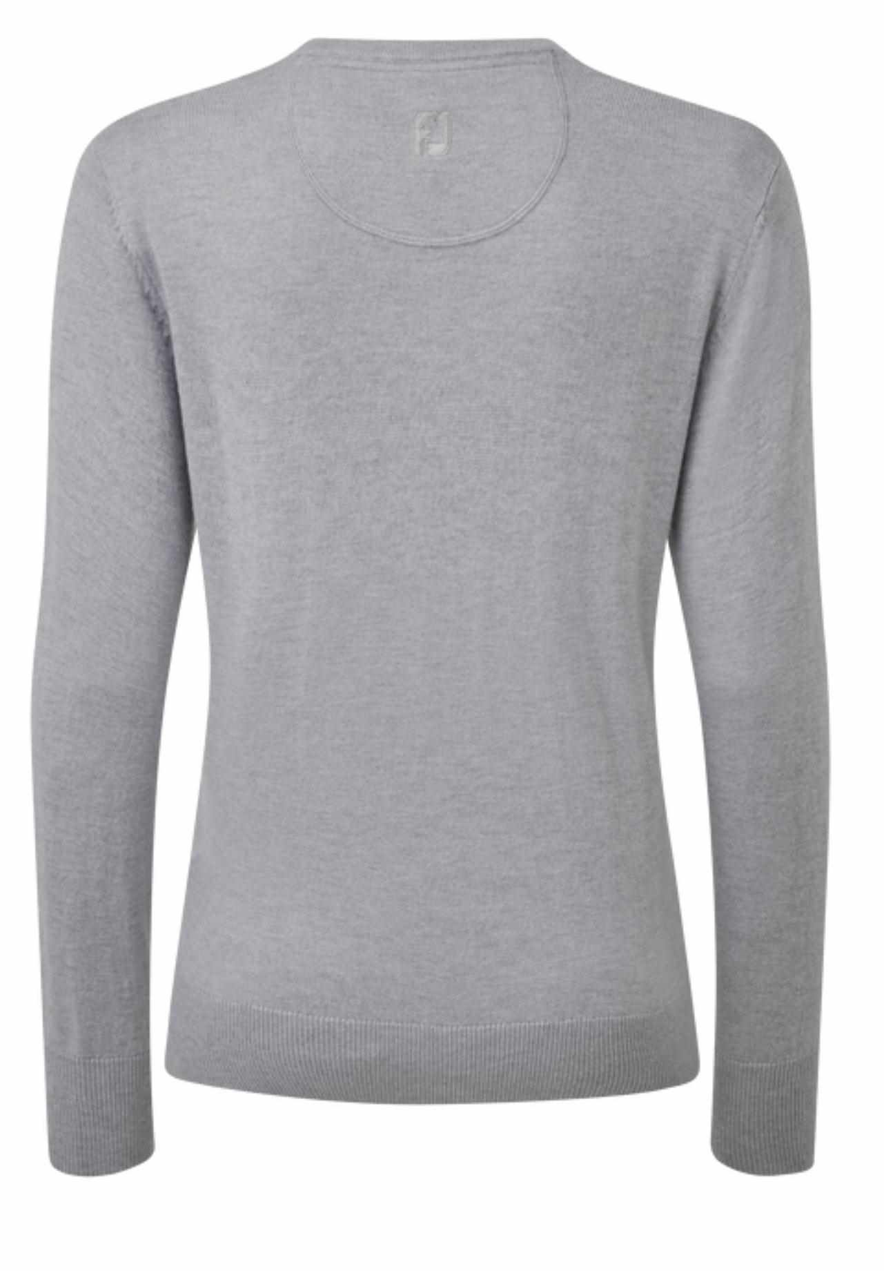 FootJoy Wool Blend V-Neck women's pullover, grey