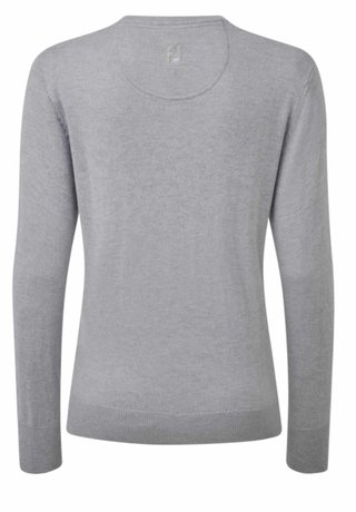 FootJoy Wool Blend V-Neck women's pullover, grey
