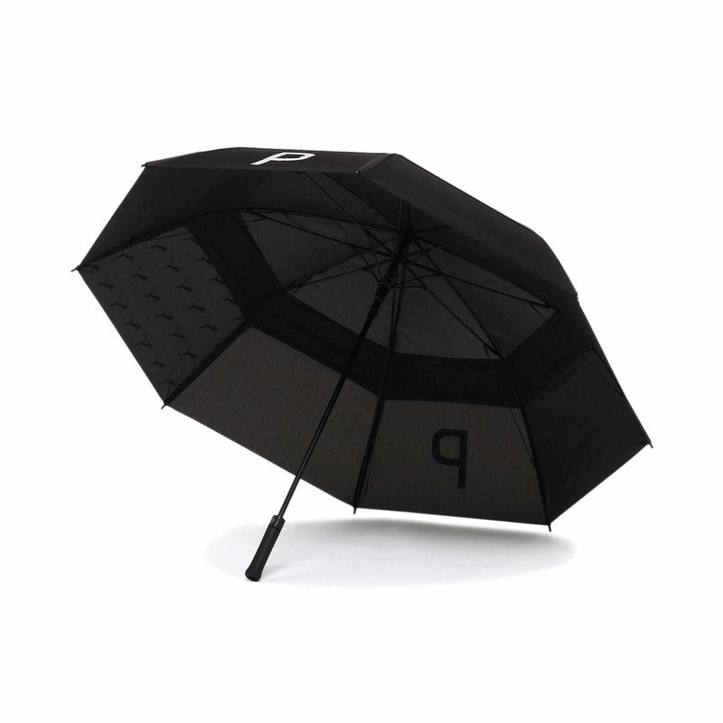 Puma Golf Puma 68" Enjoy Tour Double Canopy Umbrella, black