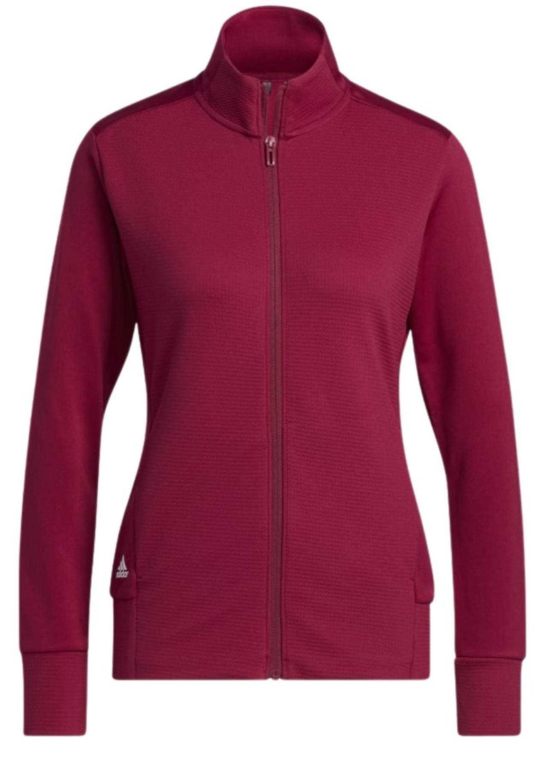 Adidas Textured Full-Zip women's sweatshirt, legacy burgundy
