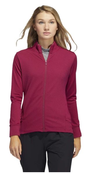 Adidas Textured Full-Zip women's sweatshirt, legacy burgundy