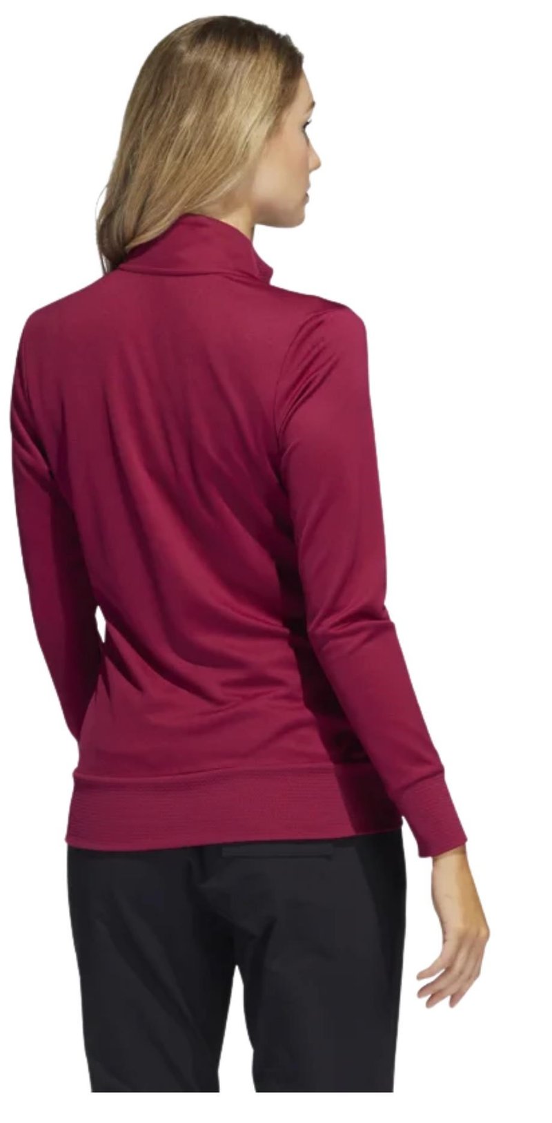Adidas Textured Full-Zip women's sweatshirt, legacy burgundy