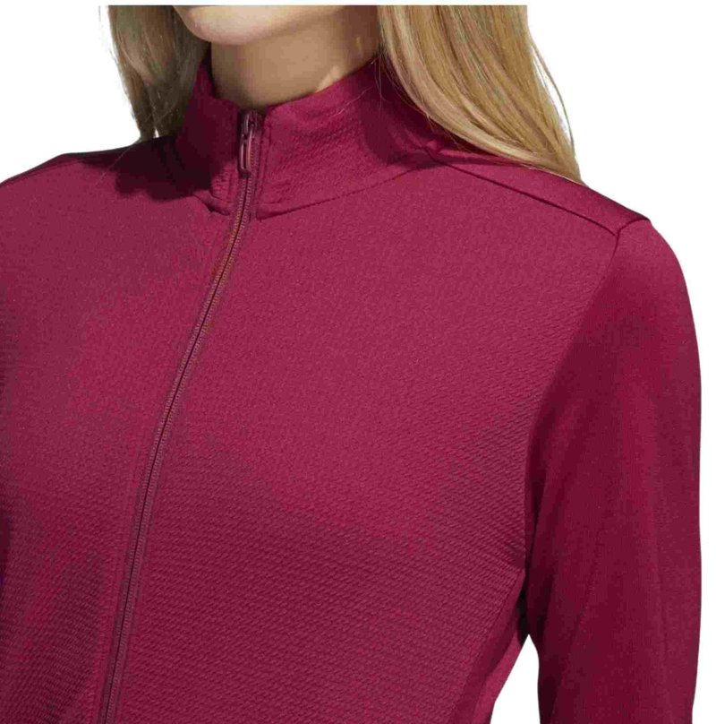 Adidas Textured Full-Zip women's sweatshirt, legacy burgundy