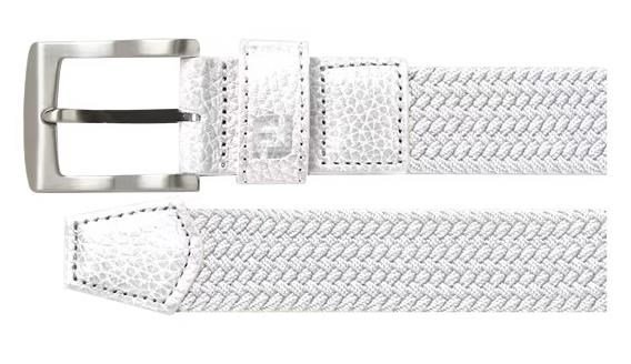 FootJoy Women's Braided ladies belt, white