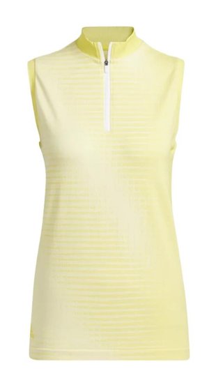 Adidas Primeknit women's sleeveless polo, yellow