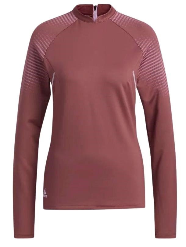 Adidas Cold Rdy Long Sleeve Mock women's sweatshirt, burgundy