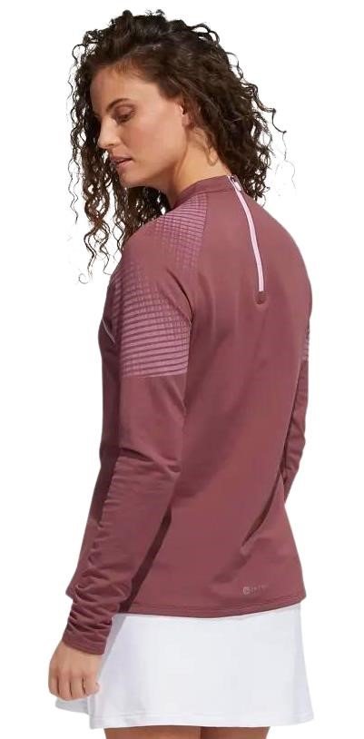 Adidas Cold Rdy Long Sleeve Mock women's sweatshirt, burgundy