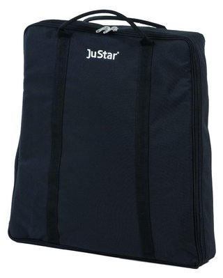 JuStar carry bag (Silver/Black Series, Silver manual, Carbon Light) cart bag, black