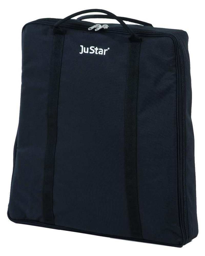 JuStar carry bag (Silver/Black Series, Silver manual, Carbon Light) cart bag, black