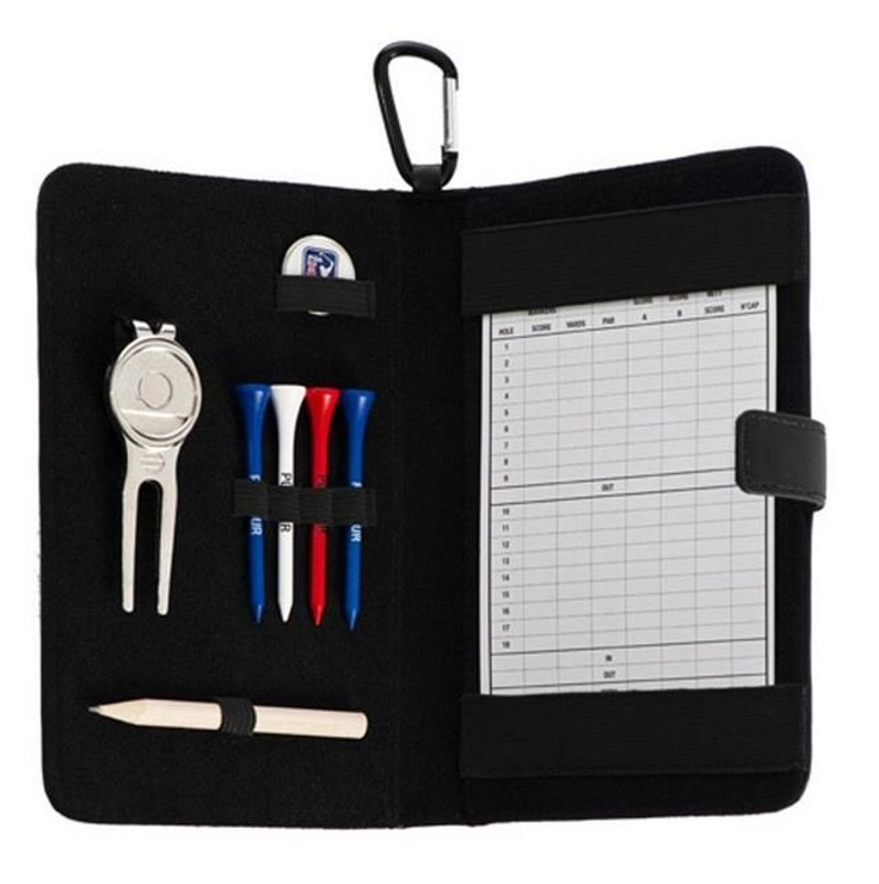 PGA Tour Real Leather Score Card and Accessory Wallet, black