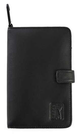 PGA Tour Real Leather Score Card and Accessory Wallet, black