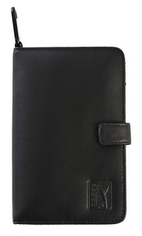 PGA Tour Real Leather Score Card and Accessory Wallet, black
