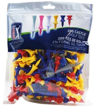 PGA Tour Castle Tees Golf Tees 200pcs