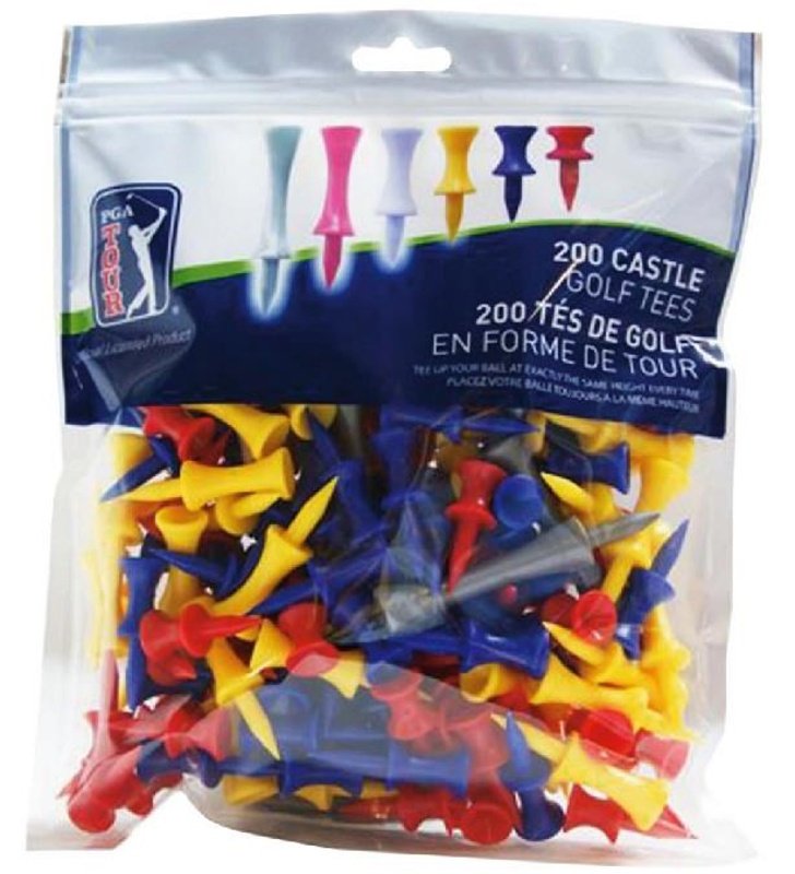 PGA Tour Castle Tees Golf Tees 200pcs