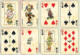 Ostatní Golfové hrací karty pro canastu, limitovaná edice Retro Accessory
