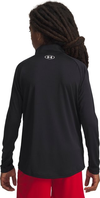 Under Armour Tech 2.0 1/2 Zip boys sports shirt, black