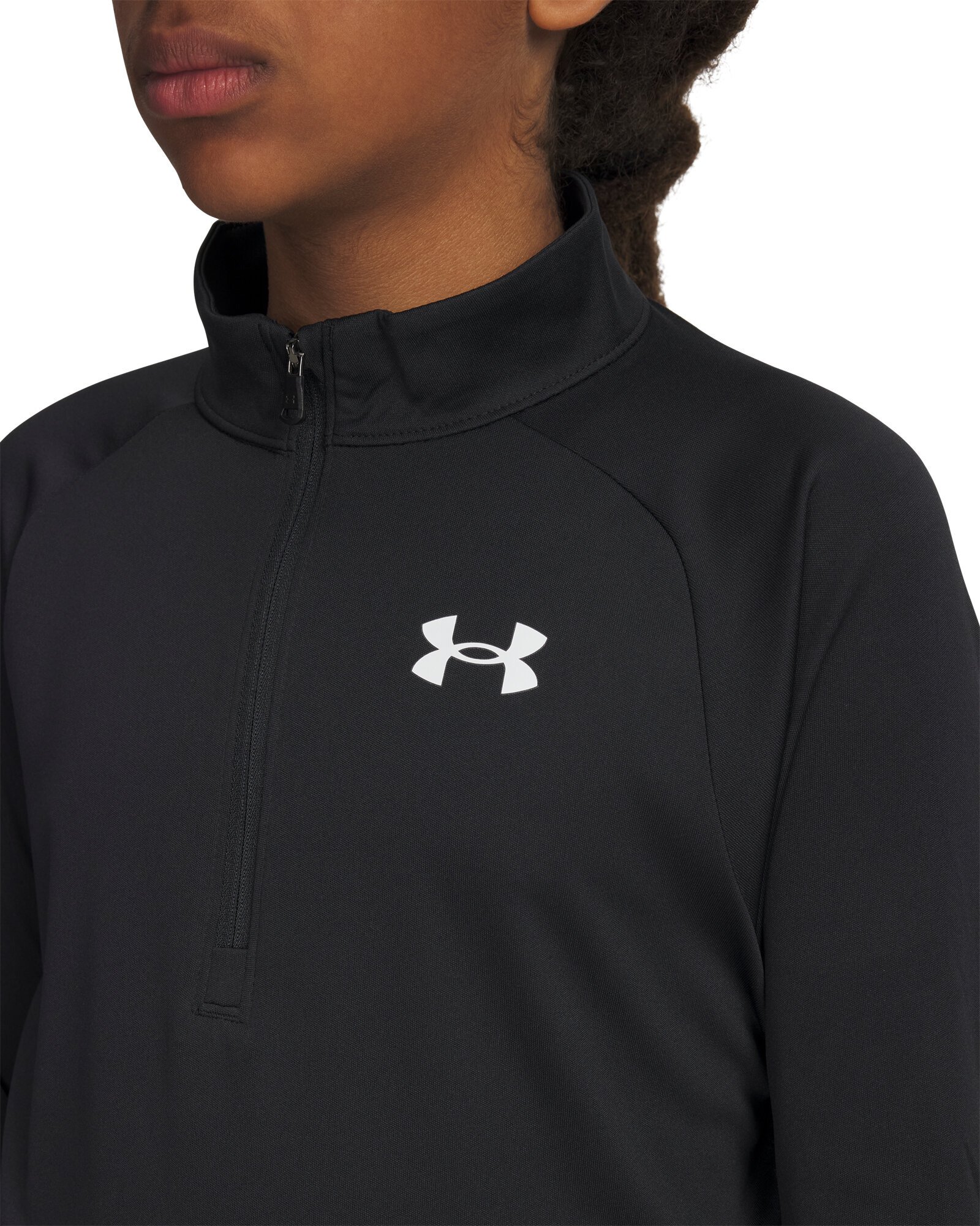 Under Armour Tech 2.0 1/2 Zip boys sports shirt, black