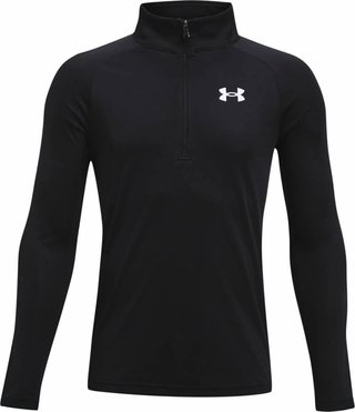 Under Armour Tech 2.0 1/2 Zip boys sports shirt, black