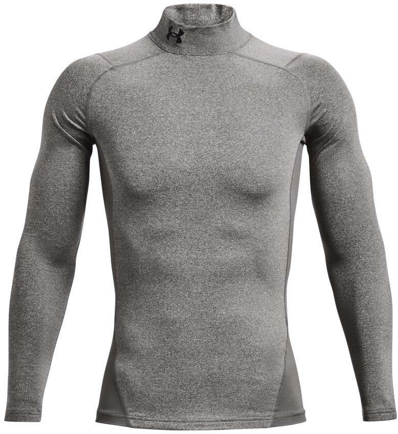 Under Armour ColdGear® Compression Mock men's top, charcoal light heather/black