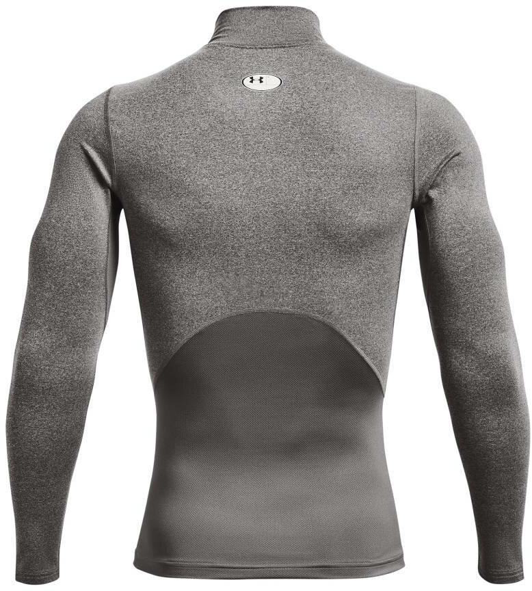 Under Armour ColdGear® Compression Mock men's top, charcoal light heather/black