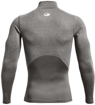 Under Armour ColdGear® Compression Mock men's top, charcoal light heather/black